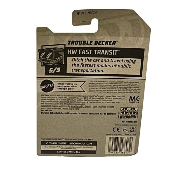 Hot Wheels Trouble Decker Bus HW Fast Transit 2024 Mainline 125/250 Diecast - Picture 2 of 7